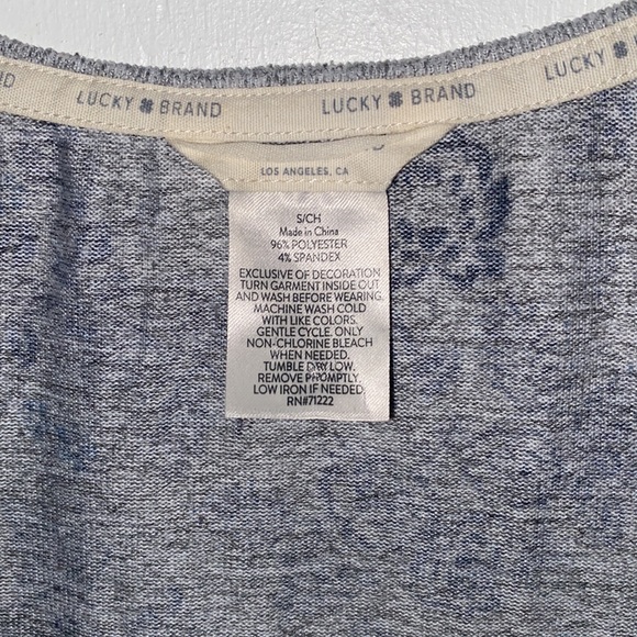 Lucky Brand Gray & Blue Floral Pjammas - Picture 3 of 6